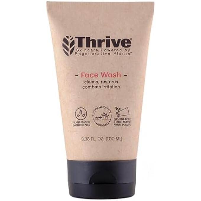 THRIVE NATURAL MEN'S FACE WASH  DAILY FOAMING FACIAL CLEANSER FOR MEN WITH UNIQUE PREMIUM NATURAL INGREDIENTS FOR HEALTHIER MENS SKIN CARE  MADE IN USA  MENS FACE WASH  NATURAL FACE WASH FOR MENFACEWASH - Image 1